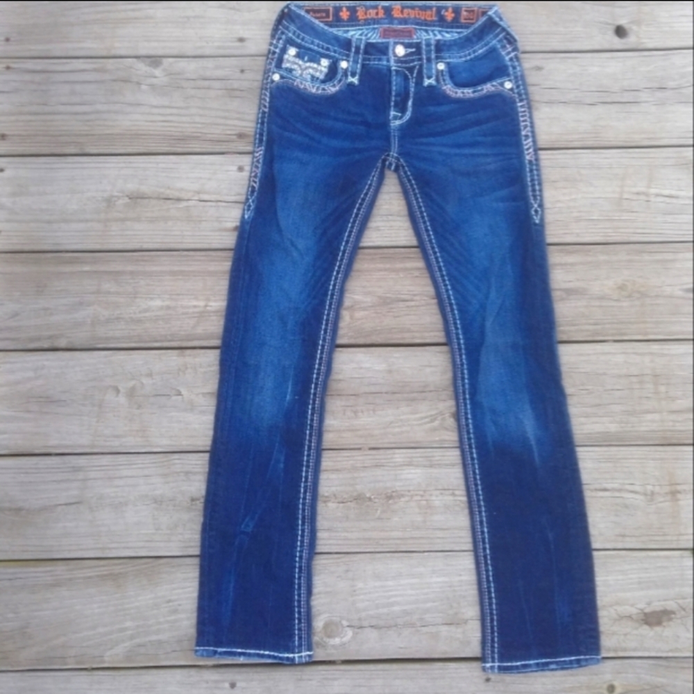 RELISTED BNWOT S 24 Rock Revival Jeans🔥 - Picture 1 of 16